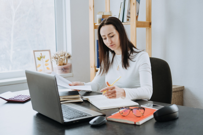 Financial Health Check for Business female accountant running a financial health check for a business